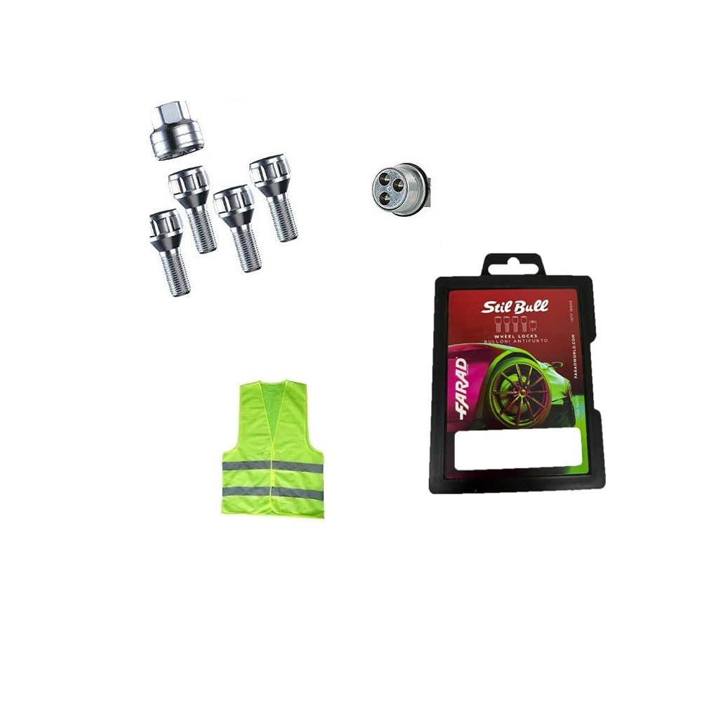 Pernos antirrobo para coche Still Bull para llantas de aleación compatible con Jeep Avenger desde 2023 en adelante (ZH4) perno para llanta de rueda Farad Kit de 4 pernos + 1 llave