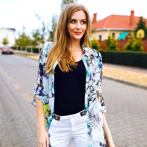 5 Pack No Buckle Stretch Belt, Elastic Waist Belt Comfortable Buckle-Free Elastic Belts for Women Men Invisible Stretch Belts for Jeans Pants3