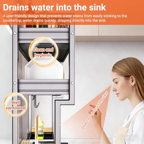 Escurridor de platos de acero inoxidable para optimizar el espacio de tu cocina 7