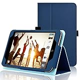 ACdream ASUS MeMO Pad 7 LTE Case, Premium PU Leather Smart Cover Case for AT&T ASUS MeMo Pad 7 LTE GoPhone Prepaid Tablet ME375CL, Dark Blue
