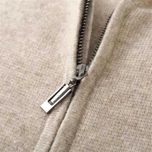 Hooded Sweater for Men Top with Zipper and Pocket Comfortable Knit Sweaters Wool Jumper Cardigan4