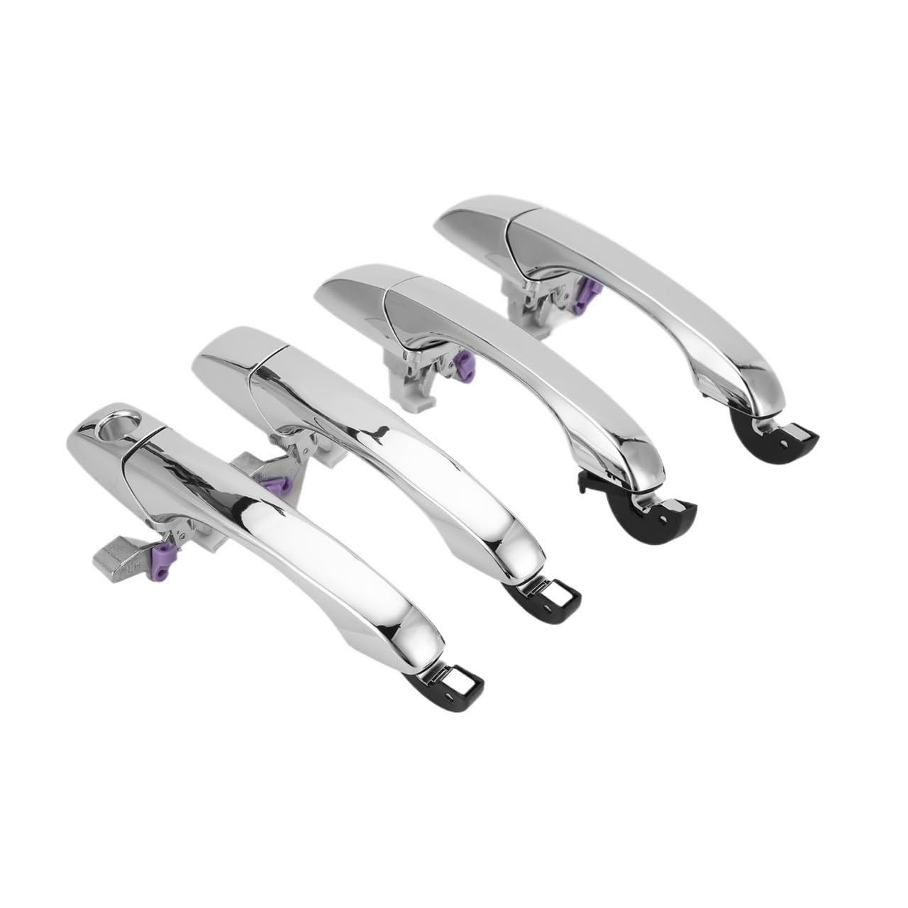 Bikkjbk Silver Car Vehicle Door Handle 4Pcs Car Exterior Drive Outer Door Handle 5065800Ag 4589009Ag 5065801Ag For Chrysler 300 300C 2005-10 For Magnum 2005-2008