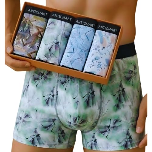 Image of Men's Airsoft Anti-Bacterial Trunks (Pack of 4) | Breathable Nylon | Sweat-Wicking Comfort | Everyday Regular Fit