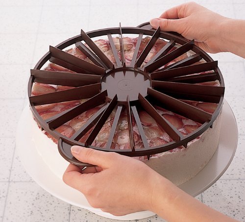 Thermohauser Cake Marker, Plastic, Double Sided, Each Side a Different # of Portions - 8 & 12 Portions (Note: This Marker is Only 7" Dia.