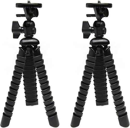 Vivitar Trípode grande de araña rubbarizado, se extiende 12 pulgadas y gira 360 grados, VIV-SP-12-BLK, negro