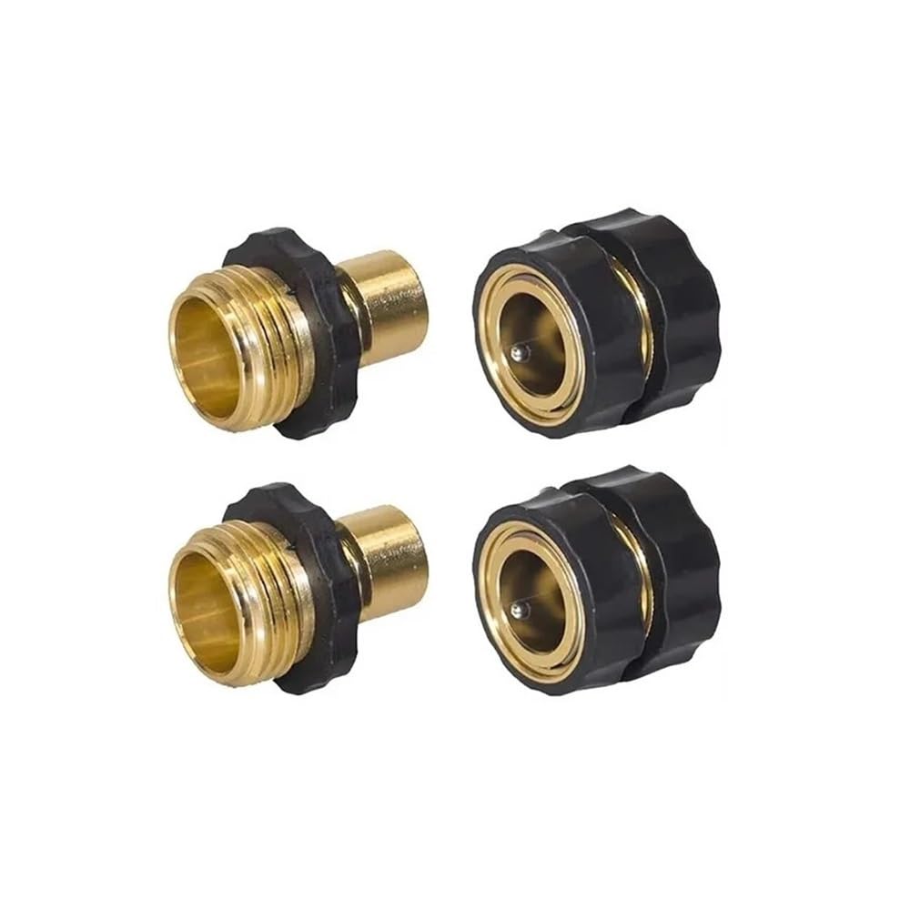 Bigbibi Men's 2 Set 3/4 Inch Garden Hose Quick Disconnect Connector Set - Leakproof & Fe Couplings For Easy Watering(2 Set)