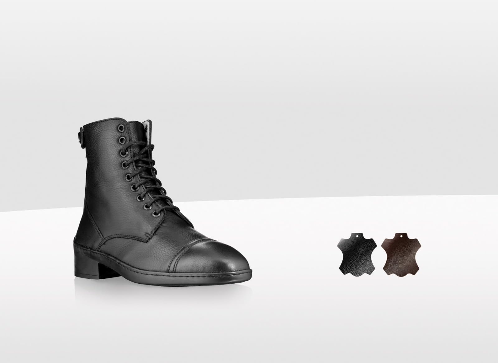 PIONEER Stiefeletten Diana - Reitstiefel für Damen und Herren - Aus Leder, mit Reißverschluss und Schnürung