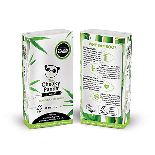Cheeky Panda 100% Bamboo 10 Pocket Tissues (Pack of 16)