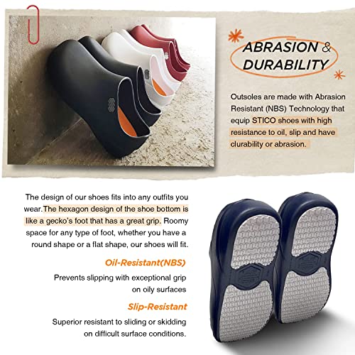 Stico NEC-06 Slip Resistant Clogs Chef Professional Work Shoes for Restaurant Hospital Nursing Garden2