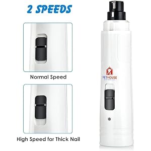 Pet Nail Grinder, Pet Nail Clipper and Trimmer for Dogs and Cats - for Small, Medium, and Large Breeds, Trimmers, File for Proper Toenail Care - Quiet and Efficient Grooming, Clippers for Nails