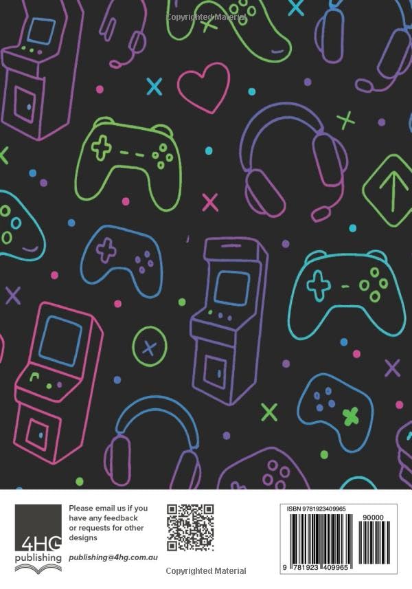 Neon Play - Gaming vibes and glowing icons that power up every page: 200-Page Gaming-Themed College-Ruled Notebook for Kids Ages 9–11 | 7×10 in ... & Headsets for School & Creative Use image 3