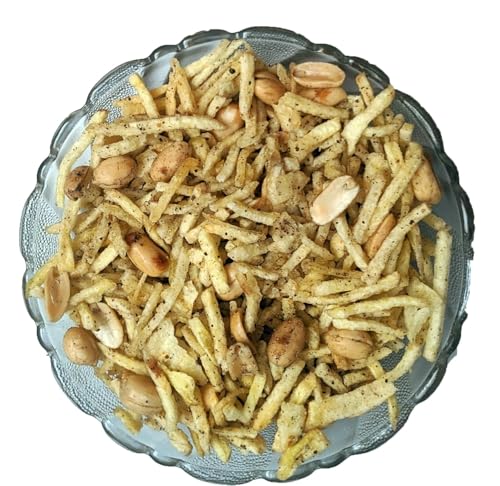Image of Santushti Namkeen Khatta Meetha Falahari Mixture-200 gm | Made in Groundnut Oil | Authentic Spicy Snack | Crispy Crunchy Indian Sev for Tea Time, Parties, Travel, Office and Everyday Snacking