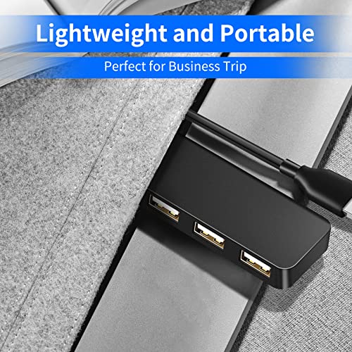 USB Hub 4 Port USB 2.0 Splitter Hub Expander for Laptop Computer Flash Drive Console Printer Camera Keyboard Mouse More 1 to 4 Jack Extender for Charging/Data Sync - Image 6