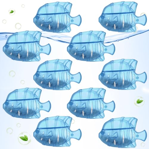 10PC Humidifier Cleaner Fish Universal Humidifier Tank Cleaner Works in All humidifiers and Fish Tanks Purifies Water, Prevent Hard Water Build-Up,Demineralization Cleaner(Blue)