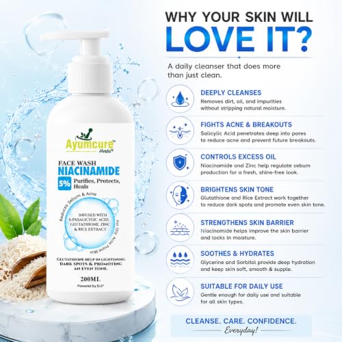 Ayumcure 5% Niacinamide Face Wash 200g - Image 5