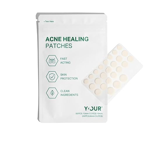 Y'OUR Mejora de los parches para el acné: parche hidrocoloide para espinillas para la cara; purifica y alivia las imperfecciones obstinadas,