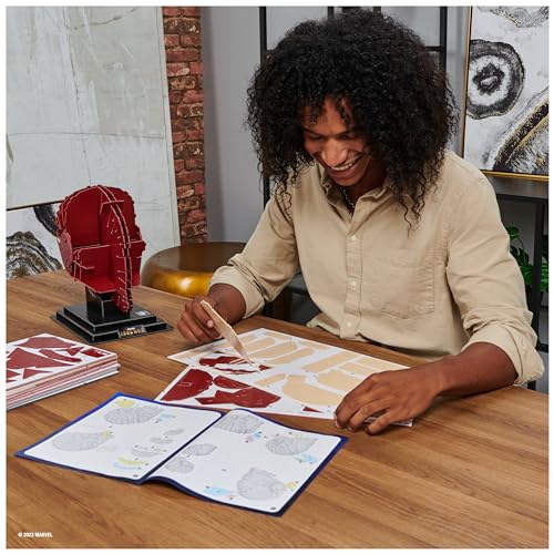 4D BUILD - Puzzle 3D Marvel - Maquette Avengers 96 Pièces - Casque Iron Man Inspiré de la Saga - Puzzle Adulte - Jeu de Construction à Collectionner - Jouet adulte - Jeu Enfant 12 ans et +
