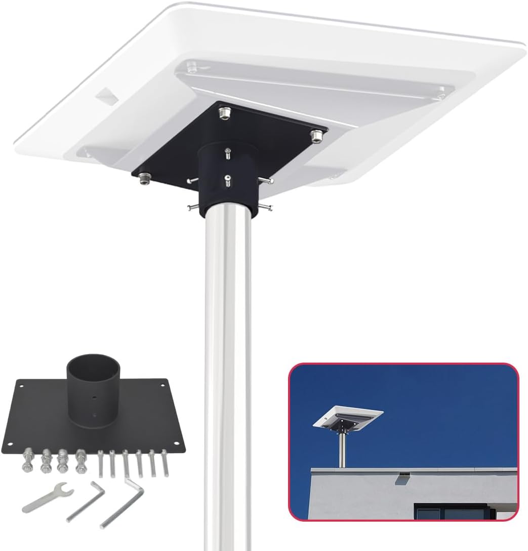 KUOPYT Black Mount Adapter for Starlink Gen 3,Mounting Kit Compatible with Starlink Internet Kit Satellite,Roof Router Mount Accessories