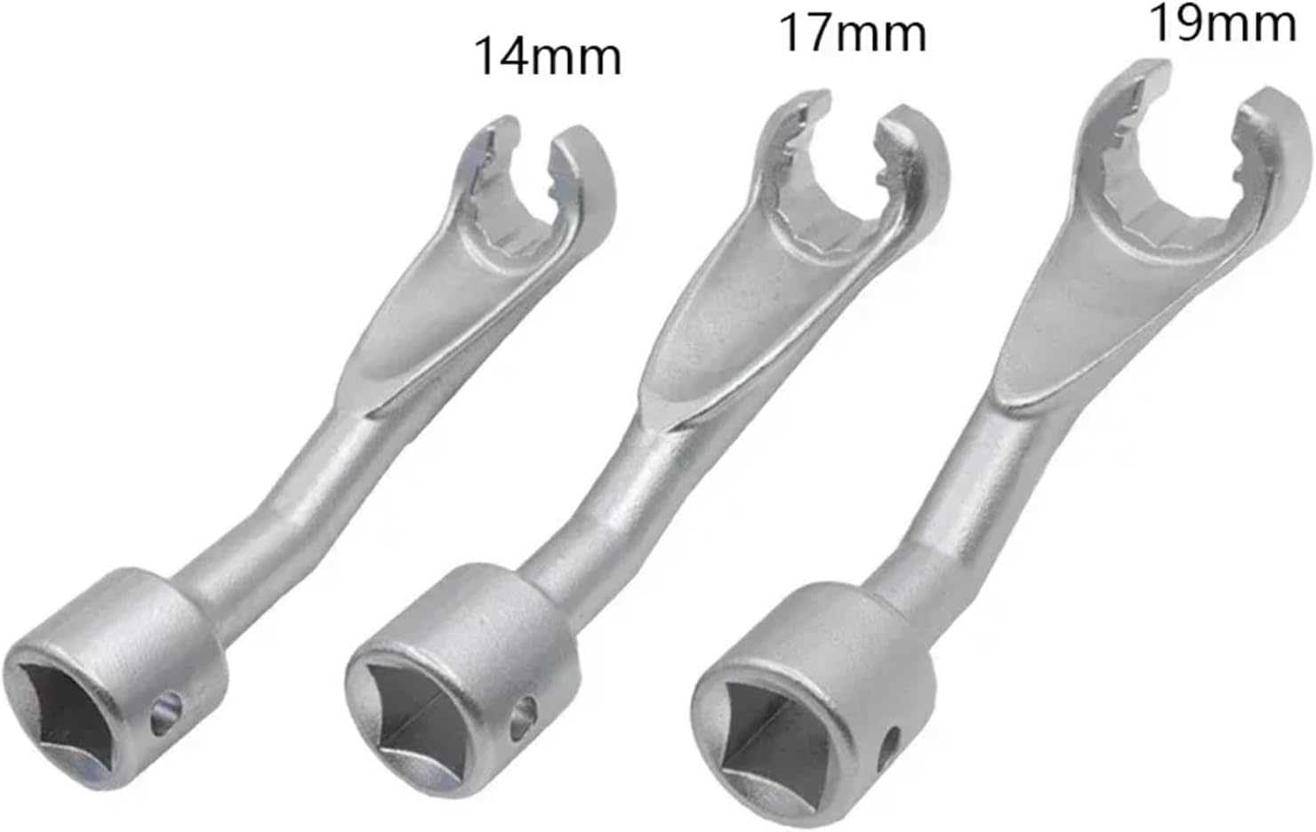 Krachtige 1/2 "(12.5mm) Open End Fuel Pipe Wrench 14mm 17mm 19mm Fuel Pipe Joint Socket Open End Wrench(1Pcs 14mm)