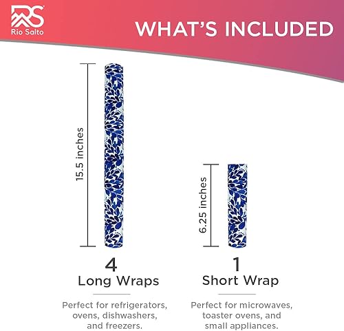 Miniatura 3 de Rio Salto Fundas para manijas de puerta de refrigerador de 5 piezas, decoración y accesorios de cocina, uso en electrodomésticos de cocina, horno,