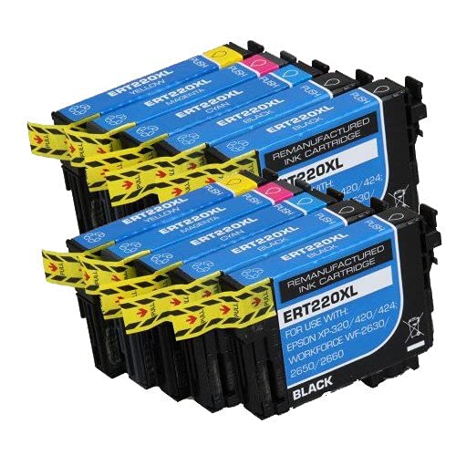 10x Ink Cartridges 220XL Compatible for 