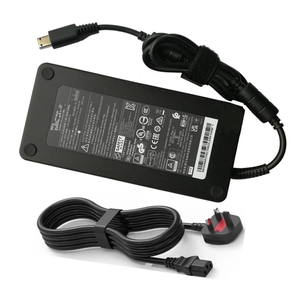 Huiyuan280W 20V 14A USB Tip Laptop Charger Compatible with Chicony A18-280P1A GE66 Dragonshield 10SFS MSI GE66 GE76 Raider MSI GP76 GP66 Leopard ADP-280BB B A18-280P1A Power Supply Adapter Cord