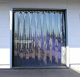 Industrial Commercial Grade 0.7mm PVC Clear Door Strip Curtain | Multiple Sizes (Size: 8x8ft.)