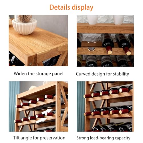 Soporte para botellas de vino de madera 54.6x26x124cm miniatura 6