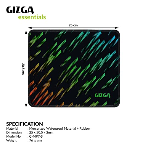 Image of GIZGA (25cm x 21cm Gaming Mouse Pad, Laptop Desk Mat, Computer Mouse Pad with Smooth Mouse Control, Mercerized Surface, Antifray Stitched Embroidery Edges, Anti-Slip Rubber Base