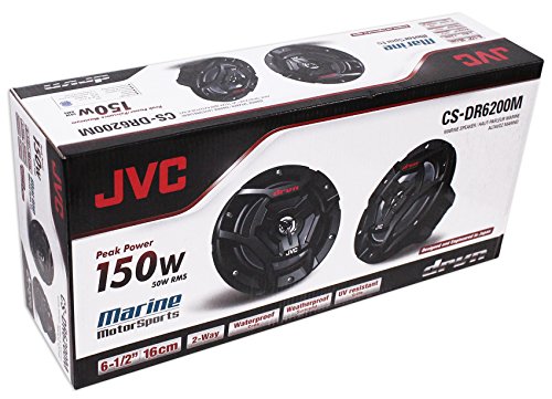 Image of JVC (4) CS-DR6200M 6.5 inch 600w 2-Way Marine ATV Powersports Motorcycle Speakers