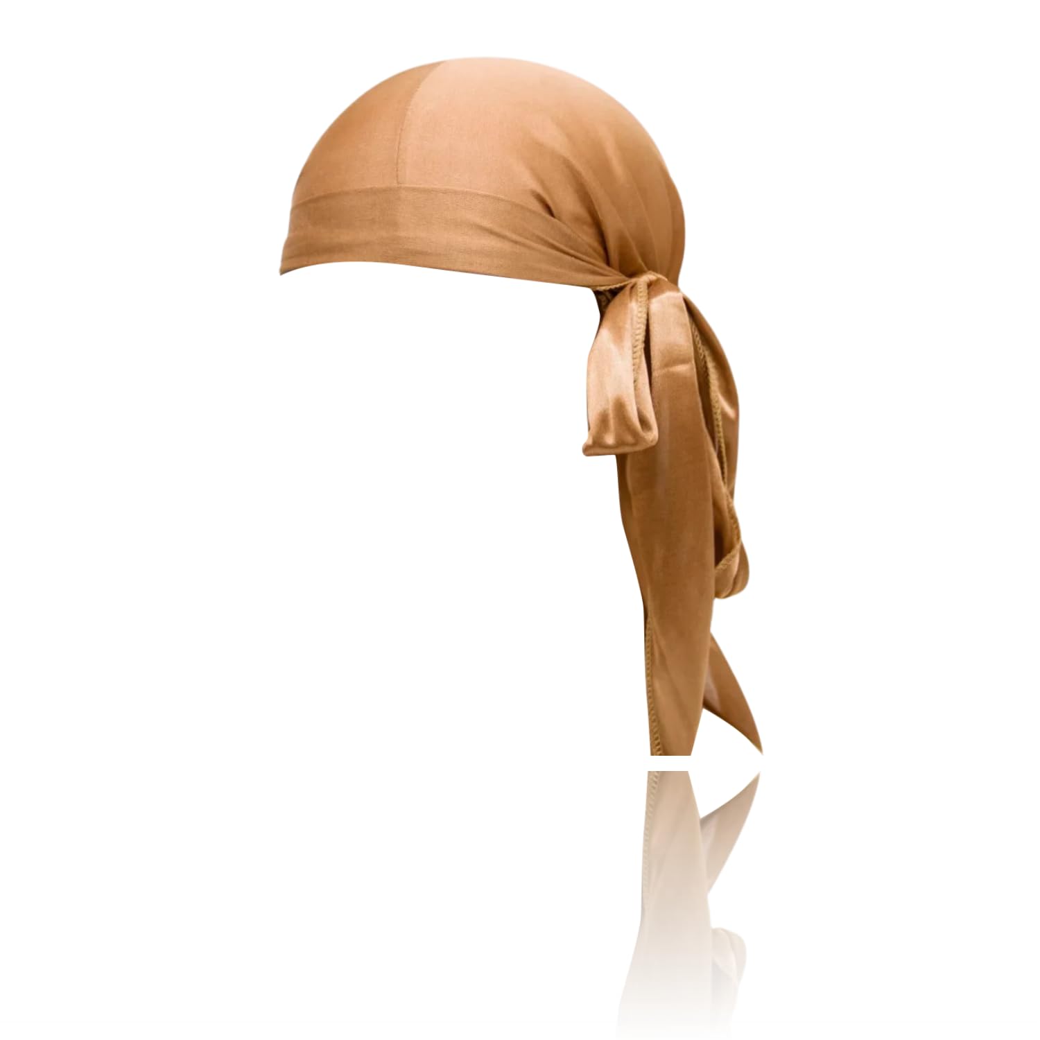 CROWN Silky Durag with Long Tails and Quadruple Stitching - Color Satin Smooth Silk Fabric Durags for Comfort