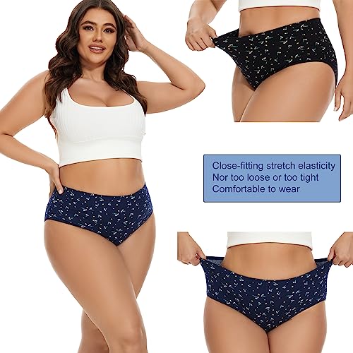 Image of Women Underwear Cotton Mid Rise Full Coverage Soft 5-Pack