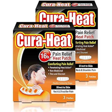 Cura-Heat Neck and Shoulder Pain Direct-to-Skin 3 patches, Pack of 2 (6 patches) Cover