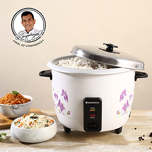 Compare Wonderchef Nutri Cook Rice Cooker with Single Bowl, 1.8 Litres