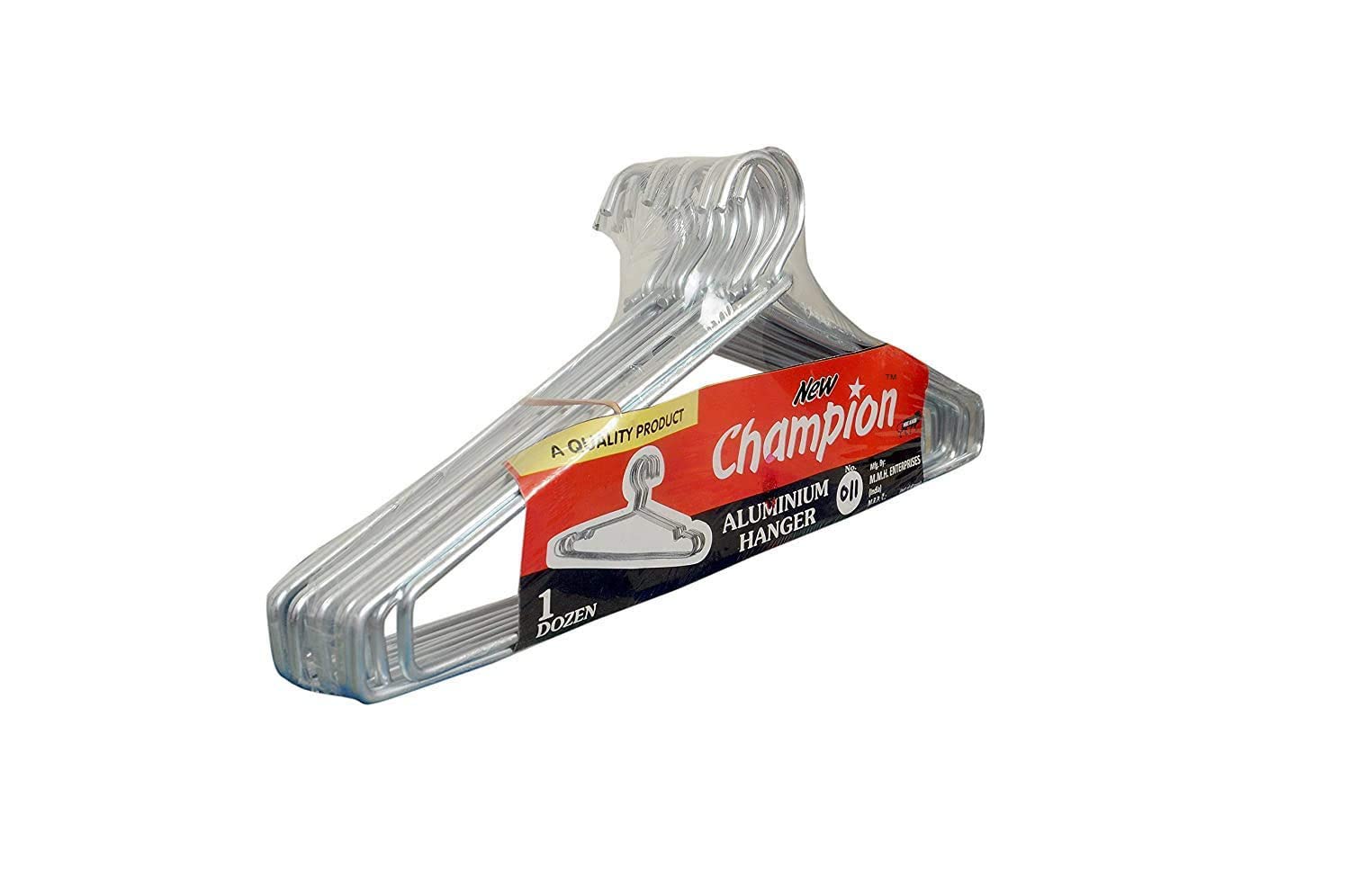 NewChampion Strong and Durable Aluminium Cloth Hanger 16 (Silver) - Pack of 12 Pieces(Aluminium)