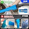 Kit de limpieza para ventilación de secadora Holikme – accesorio de aspiradora para pelusa azul | Manguera de aspiradora para ventilación de secadora, piezas de repuesto para alcanzar el interior de las ventilaciones - elimina la pelusa oculta, acelera el secado y reduce el riesgo de incendio 4