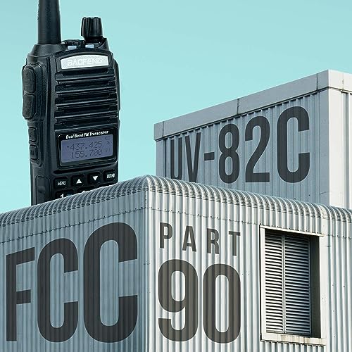 Image of BaoFeng UV-82C Dual-Band 136-174 /400-520 MHz FM Ham Two-Way Radio, Transceiver, HT with Battery, Earpiece, Antenna, Charger