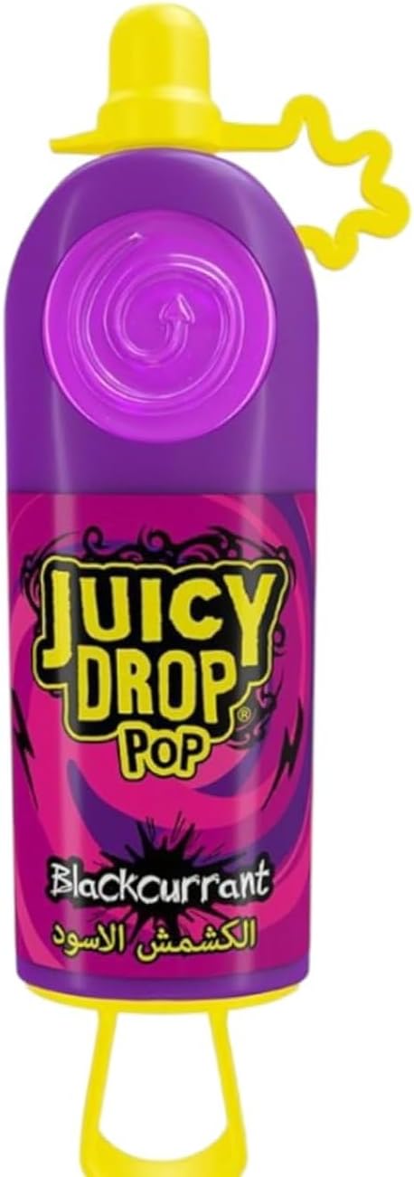 Juicy Drop Pop Blackcurrant Flovour Hard Candy With Sour Gel 26gm