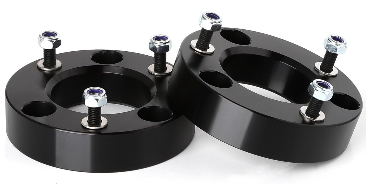JiiinMiiin 2 inch Front Leveling Lift Kits Compatible with 2004-2024 Ford F150 2WD 4WD, 2" Raise Strut Spacers, Black