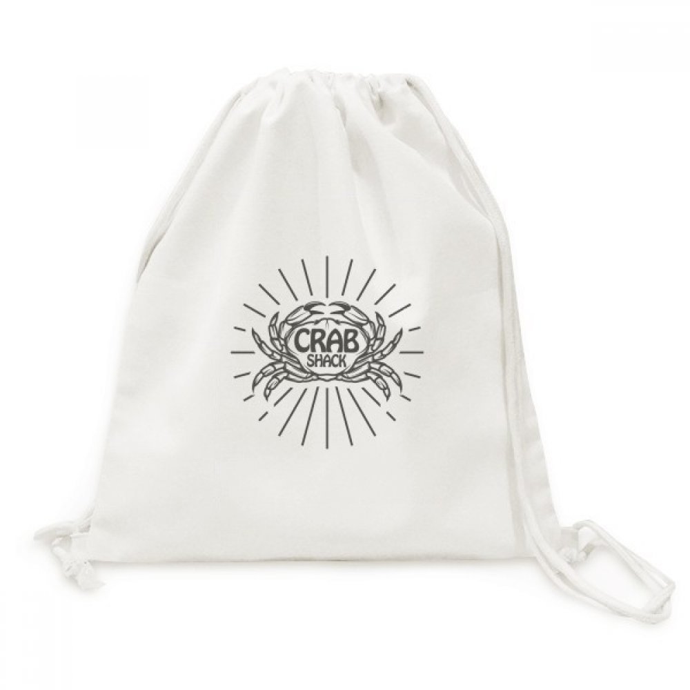 Toile Drawstring Backpack Crabe Sketch Sac cordon Voyage