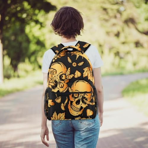 Sac à dos multicolore champignon hors de crâne graphique au format cabine 40cm