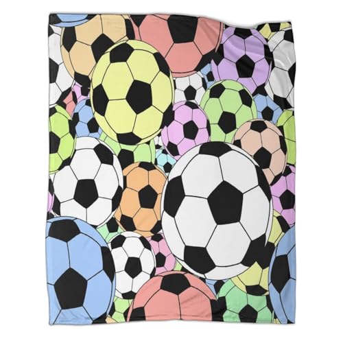Plaid microfibre compact jeté de canapé 3D soccer inaltérable grand format