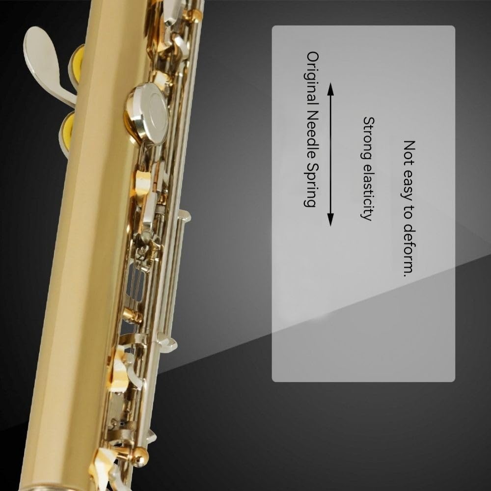 Flauta de 16 teclas con llaves plateadas en oro, flauta con boquilla cuadrada, cuerpo de tubo de cobre blanco, tecnología de oro pintado, tono redondo y sensación cómoda, adecuada for principiantes y