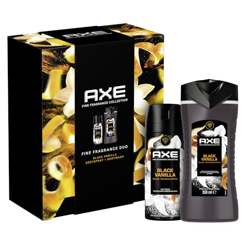 Axe Fine Fragrance Collection Black Vanilla Coffret cadeau avec déodorant et gel douche (150 ml +...