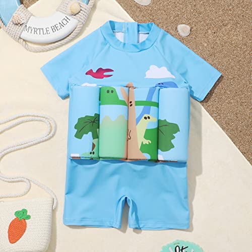 Image of Kids Boys Girls Floatation Swimsuit with Adjustable Buoyancy Baby Float Suit Swim Vest One Piece Swimwear Bathing Suit