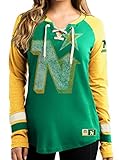 100% Baumwolle NHL T-Shirt Trikot Damen Women MINNESOTA NORTH STARS HipCheck Eishockey Shirt (X-LARGE)