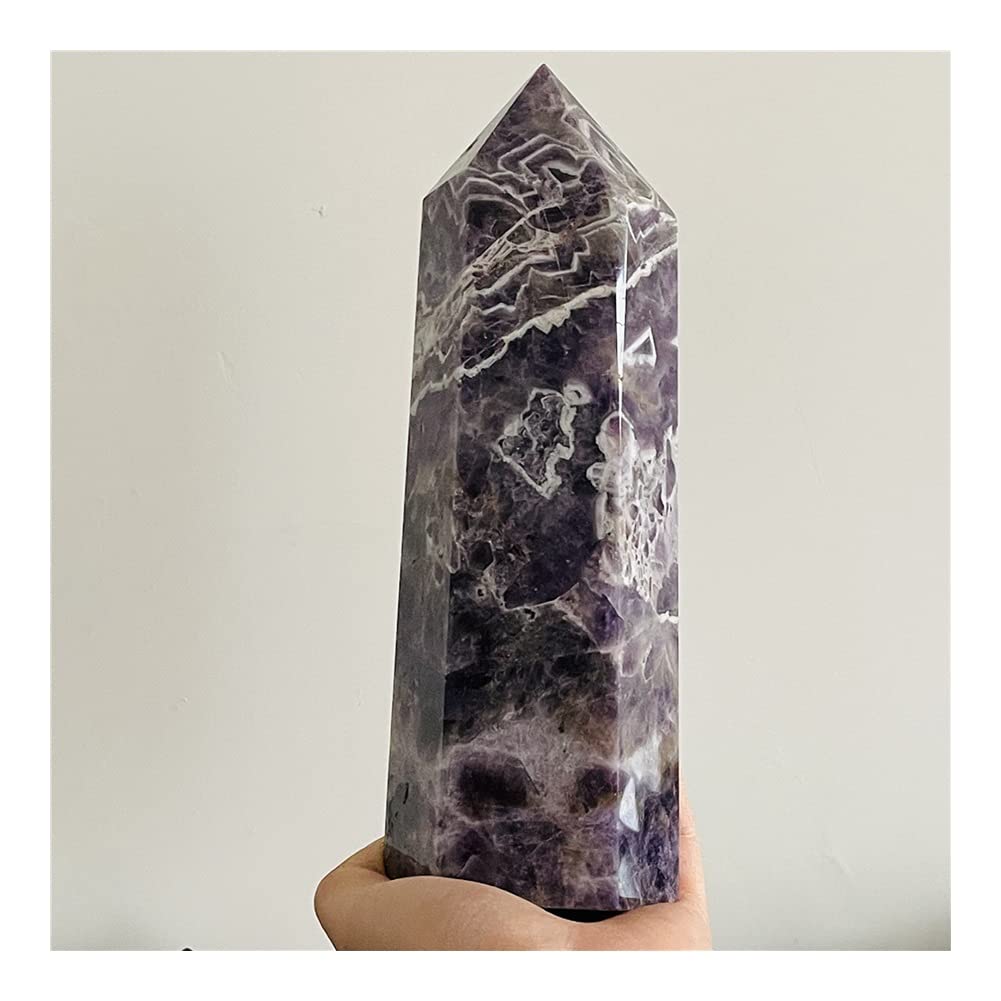 Salud y hogar 100% SUEÑO Natural AMORTHIST Crystal Wand Punto CANACIÓN DE LA CARACIÓN DE LA Decoración del hogar (Size : 900-1000g)