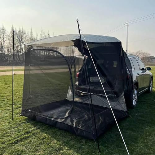 mivceklw Car Camping Rear Tent, Large 5 to 6 Persons Car Tent with Shade Canopy, Lightweight Compact Design with Storage Bag for CUVs, SUVs, and Minivans - Image 5