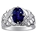 Imagen de Señoras anillo de zafiro y diamantes 14 K oro amarillo