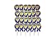 24 Deluxe royal blue and gold glitter Mickey Mouse prince muffic cupcake topper set , perfect for babyshower, brithday or any special ocassion